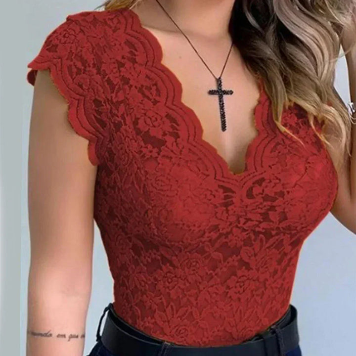 Sianara | Blouse sans manches avec coupe étroite