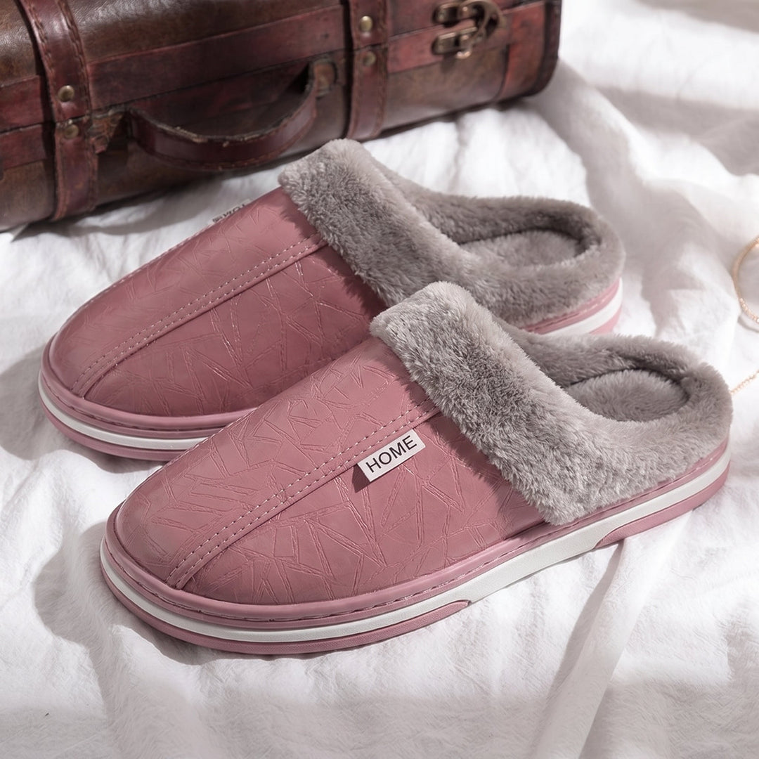 Women's Warm Lined Slippers – Non-Slip and Water-Repellent Indoor Slippers for Winter