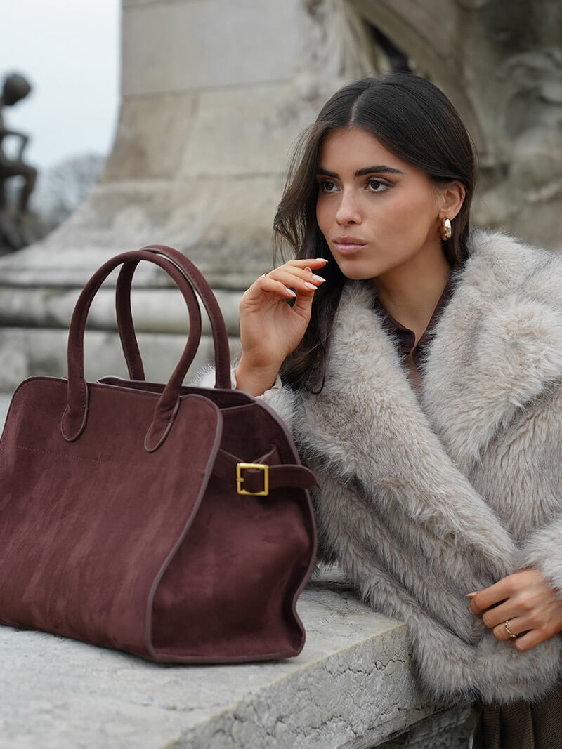 Celine Sac Bandoulière Femme Sac en Cuir pour Usage Quotidien, Travail et Voyage, vue 9