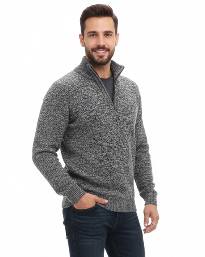 Evan Pull Homme Demi-Zip Sweat Chaud et Confortable Coupe Regular au Style Intemporel, vue 5