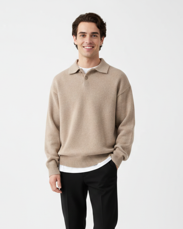 Jameson Polo Tricot Homme Pull Smart Casual avec Col Classique & Fermeture Boutonnée, vue 4