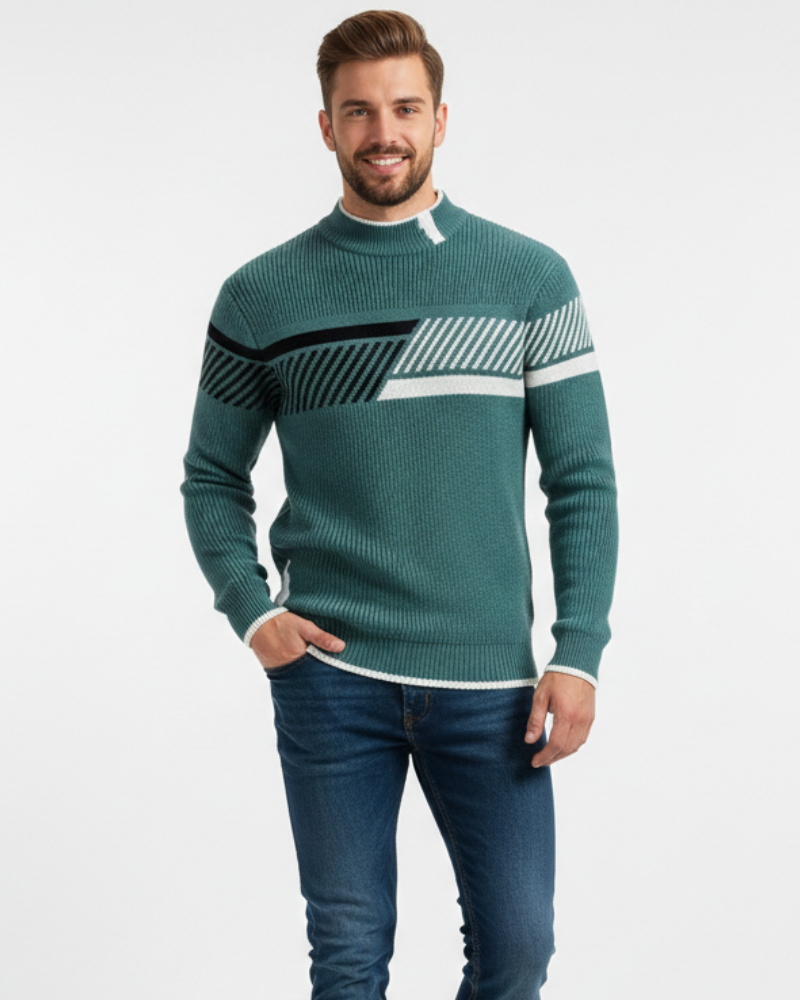 Oliver Pull Homme Pull Élégant en Coton Mélangé Coupe Regular & Confort Raffiné, vue 2