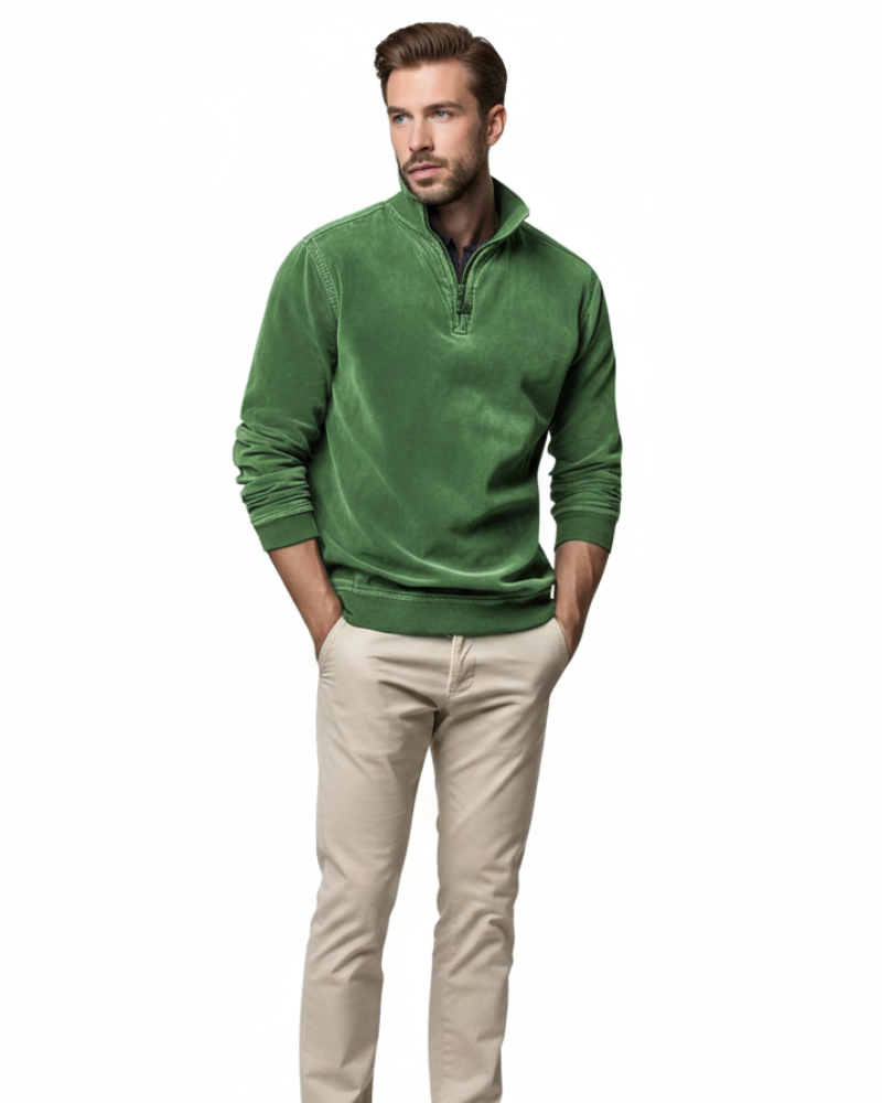 Luka Pull Polaire Homme à Quart de Zip Sweat Chaud Regular Fit Casual Automne & Hiver, vue 6