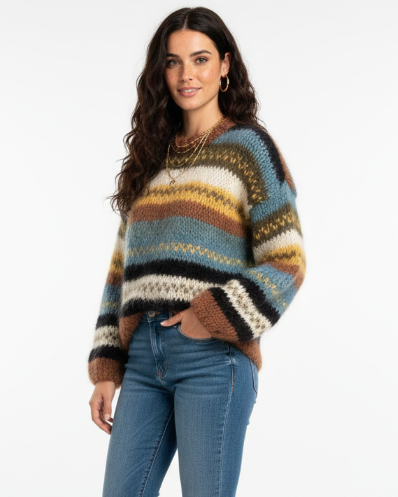Emelia Pull Femme Tricoté Pull Chaud et Confortable Coupe Classique au Style Intemporel, vue 4
