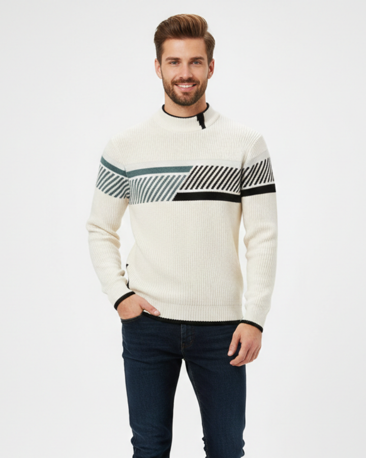 Oliver Pull Homme Pull Élégant en Coton Mélangé Coupe Regular & Confort Raffiné, vue 6