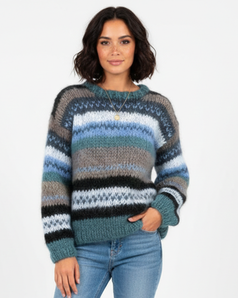 Emelia Pull Femme Tricoté Pull Chaud et Confortable Coupe Classique au Style Intemporel