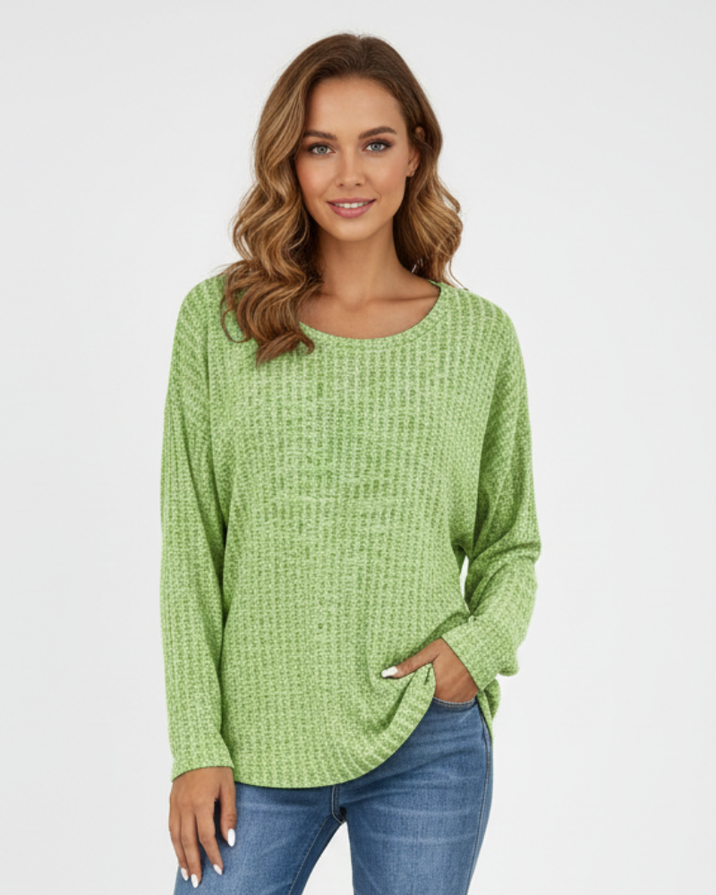 Jamily Pull Femme Classique à Manches Longues Pull Casual Confortable au Style Intemporel, vue 3