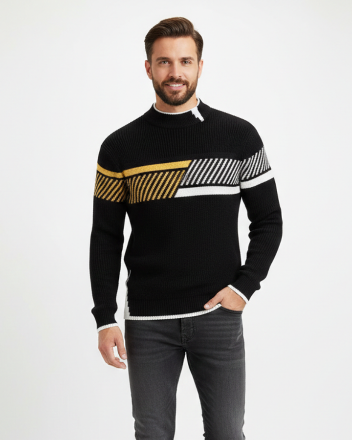 Oliver Pull Homme Pull Élégant en Coton Mélangé Coupe Regular & Confort Raffiné, vue 4