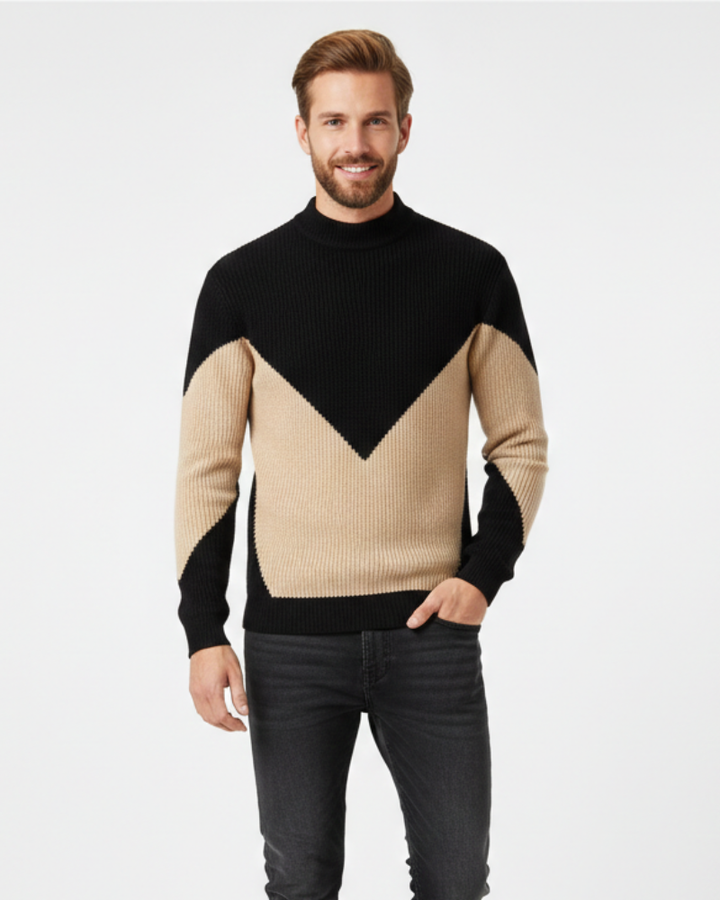 Oliver Pull Homme Pull Élégant en Coton Mélangé Coupe Regular & Confort Raffiné