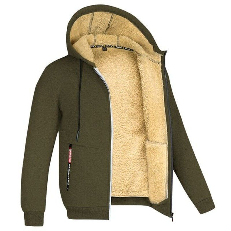 Diego Veste Homme Hiver Chaude & Élégante avec Capuche Intégrée & Fermeture Éclair, vue 2