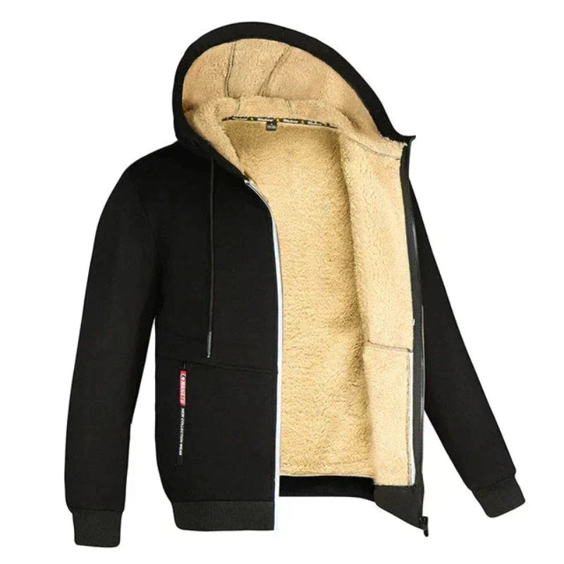 Diego Veste Homme Hiver Chaude & Élégante avec Capuche Intégrée & Fermeture Éclair