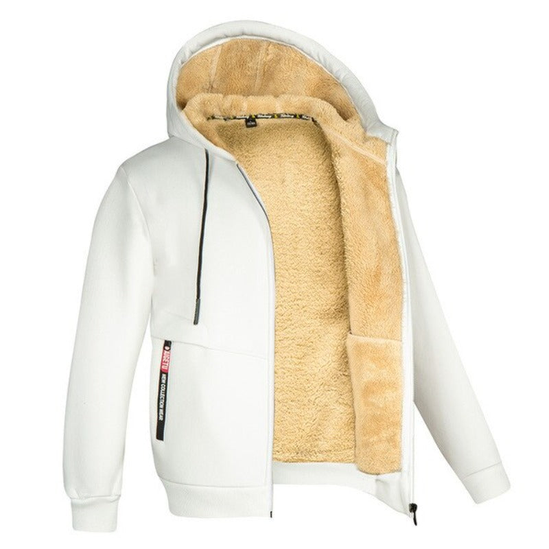 Diego Veste Homme Hiver Chaude & Élégante avec Capuche Intégrée & Fermeture Éclair, vue 4