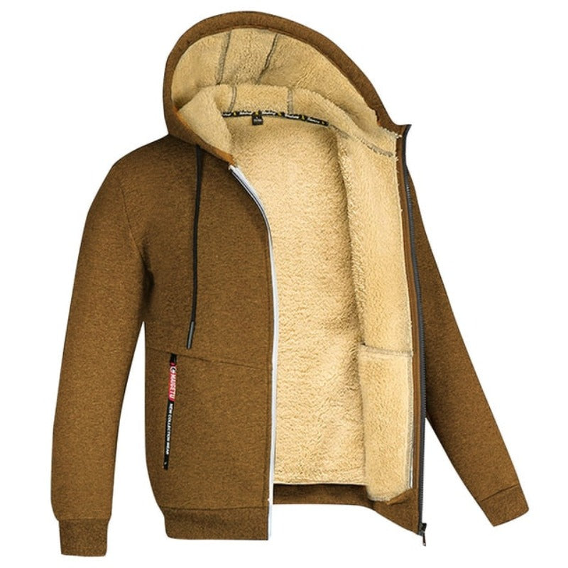 Diego Veste Homme Hiver Chaude & Élégante avec Capuche Intégrée & Fermeture Éclair, vue 9