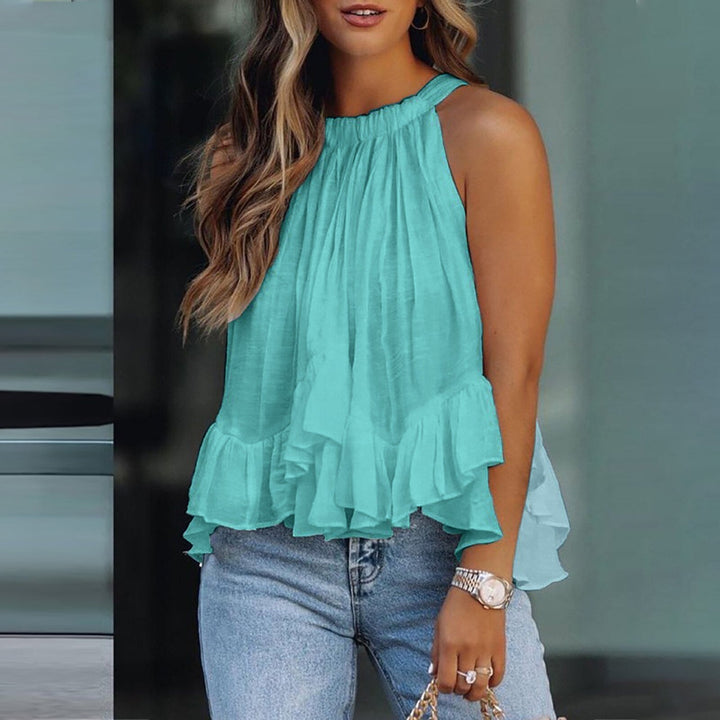Blouse à volants texturée Karianne