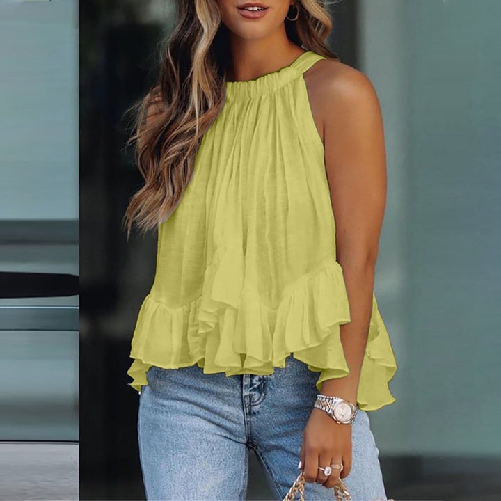 Blouse à volants texturée Karianne