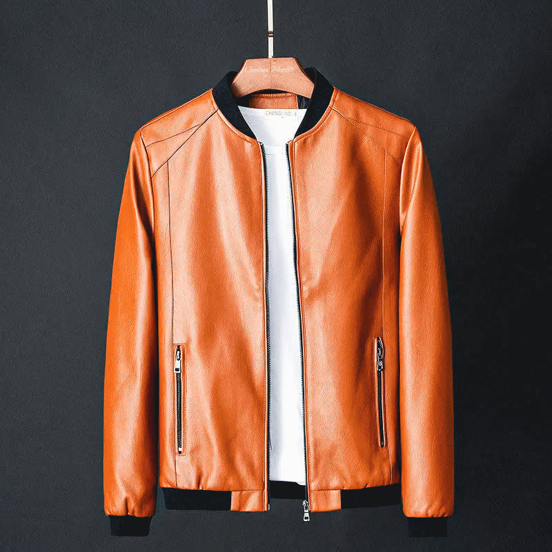 Vincent Veste Homme Veste en Cuir Élégante et Durable au Style Intemporel