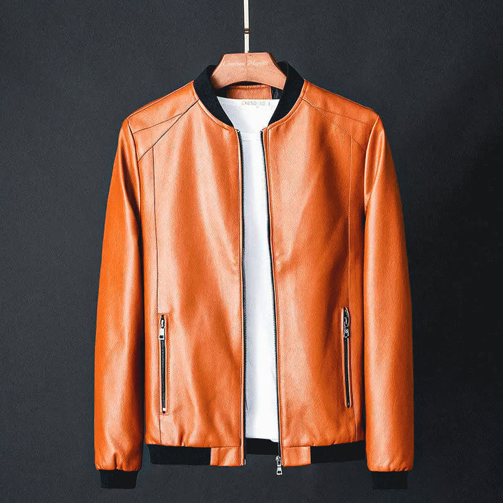Vincent Veste Homme Veste en Cuir Élégante et Durable au Style Intemporel