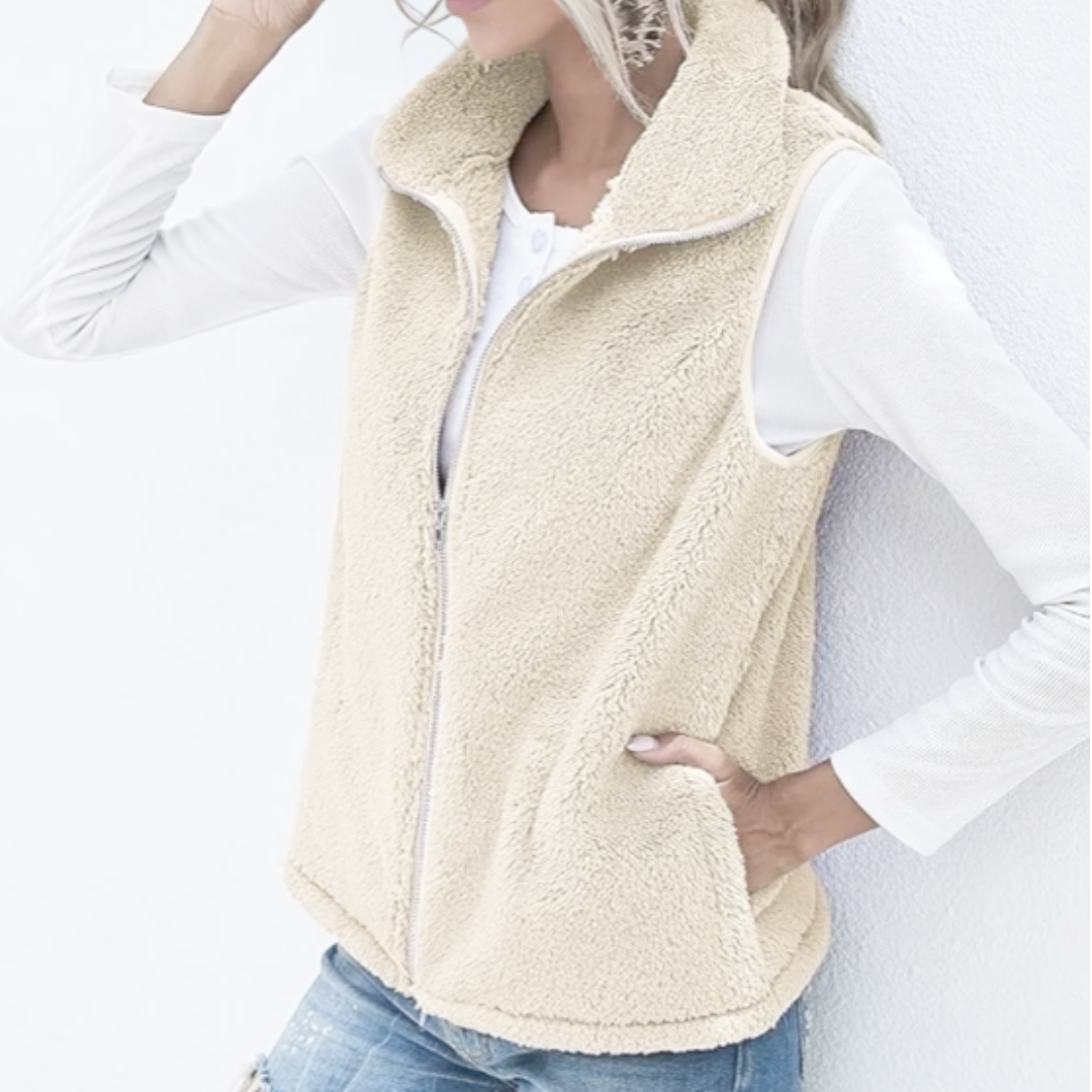 Tessia Gilet Zippé en Polaire Femme Couche Légère et Douce avec Coupe Chaude et Confortable, vue 4