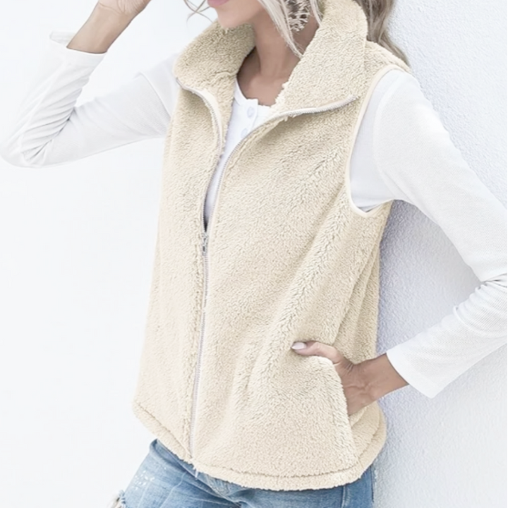 Tessia Gilet Zippé en Polaire Femme Couche Légère et Douce avec Coupe Chaude et Confortable, vue 4