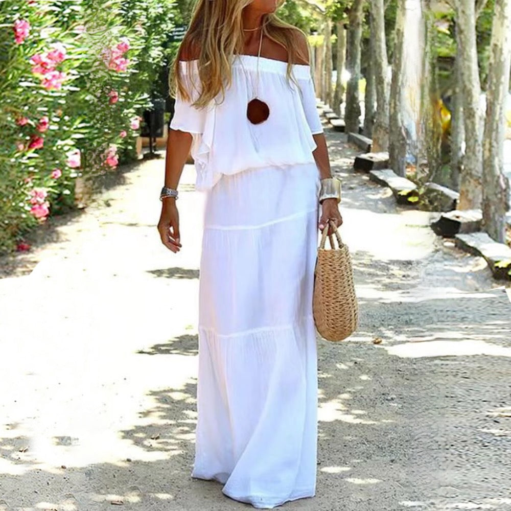 Raonnama | Robe Longue à Épaules Dénudées pour Femmes