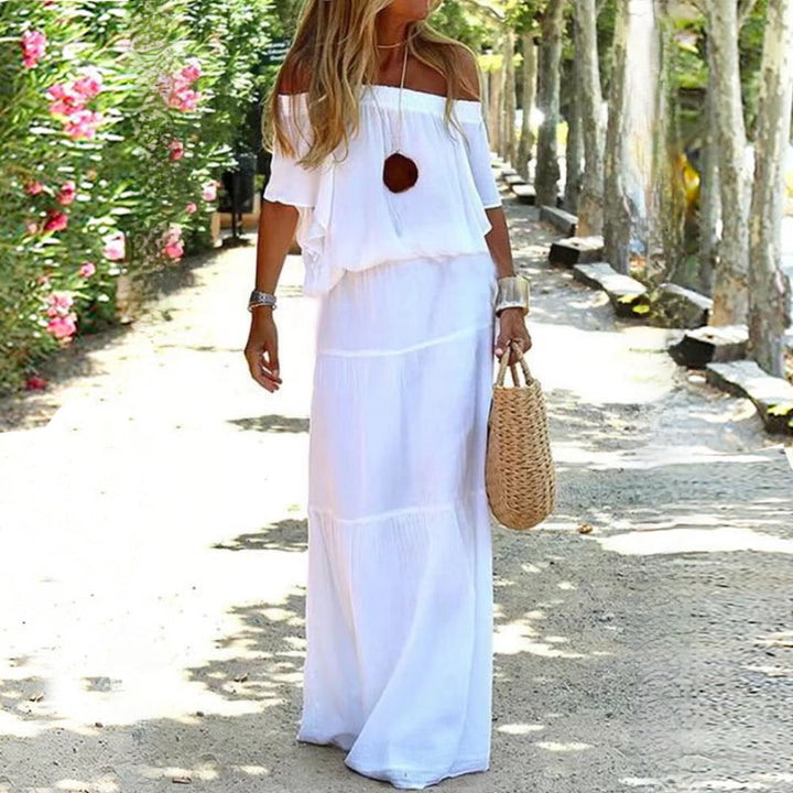 Raonnama | Robe Longue à Épaules Dénudées pour Femmes
