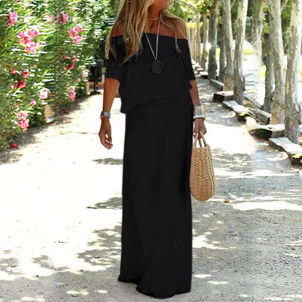 Raonnama | Robe Longue à Épaules Dénudées pour Femmes