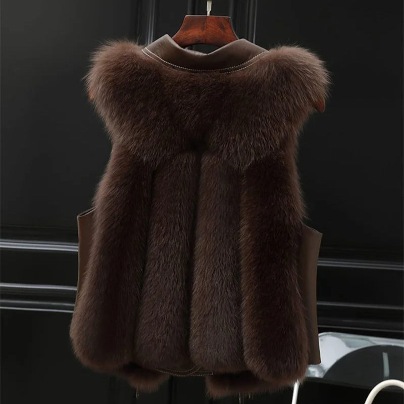 Dilara Gilet Femme en Fausse Fourrure Design Élégant avec Coupe Ajustable & Doublure Douce, vue 5