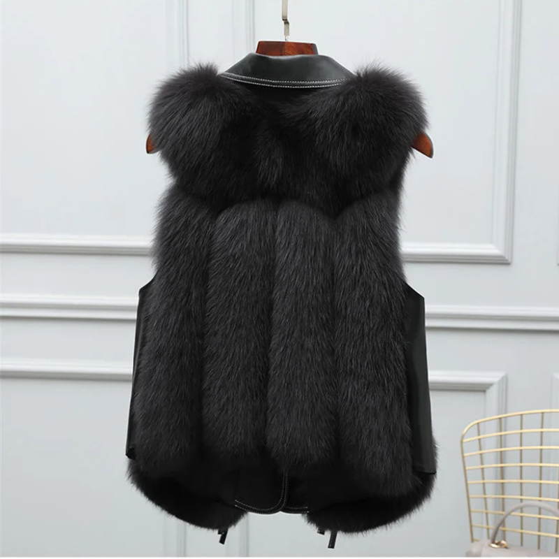 Dilara Gilet Femme en Fausse Fourrure Design Élégant avec Coupe Ajustable & Doublure Douce, vue 6