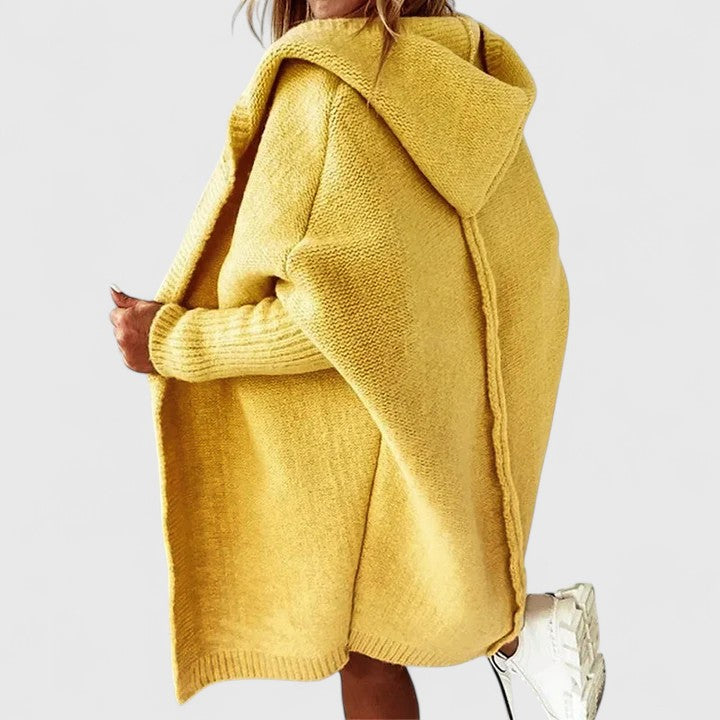 Cardigan Femme Adriana à Capuche Oversize Long Gilet Douillet Idéal pour la Superposition, vue 2