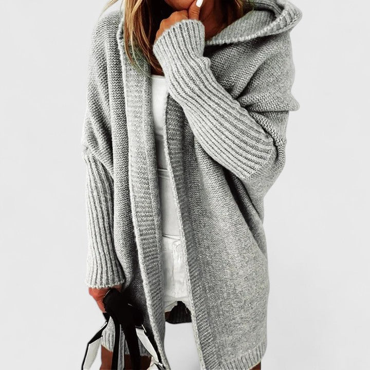 Cardigan Femme Adriana à Capuche Oversize Long Gilet Douillet Idéal pour la Superposition, vue 6