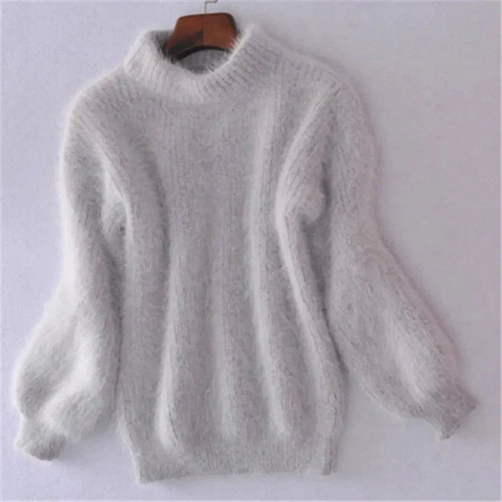Taylor Pull Femme Sweat Fluffy Doux en Bleu Clair, Chaleur & Style Hiver Décontracté, vue 2