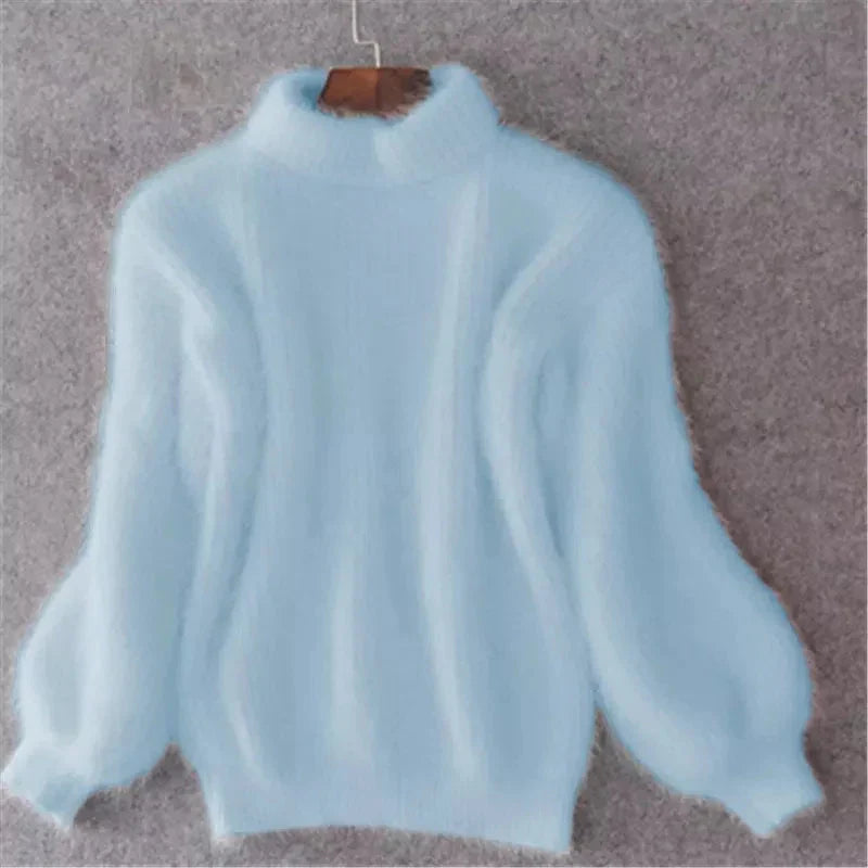 Taylor Pull Femme Sweat Fluffy Doux en Bleu Clair, Chaleur & Style Hiver Décontracté, vue 4