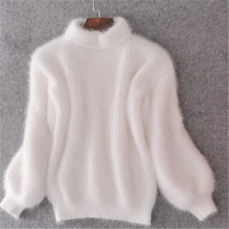 Taylor Pull Femme Sweat Fluffy Doux en Bleu Clair, Chaleur & Style Hiver Décontracté