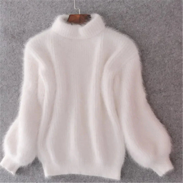 Taylor Pull Femme Sweat Fluffy Doux en Bleu Clair, Chaleur & Style Hiver Décontracté