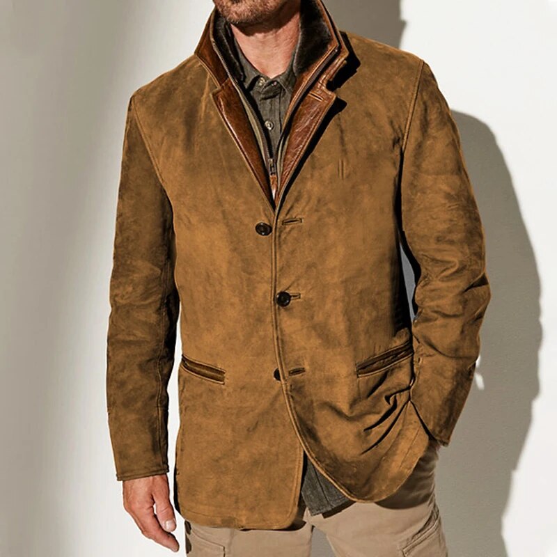 Aaron Veste Vintage Homme Veste Classique Élégante Style Rétro & Confort Moderne, vue 2