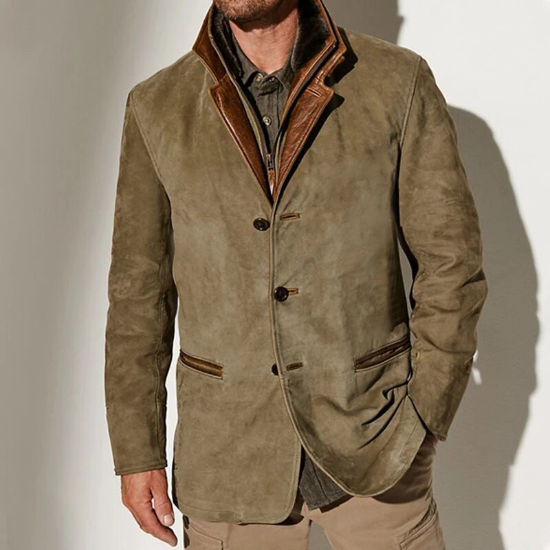 Aaron Veste Vintage Homme Veste Classique Élégante Style Rétro & Confort Moderne