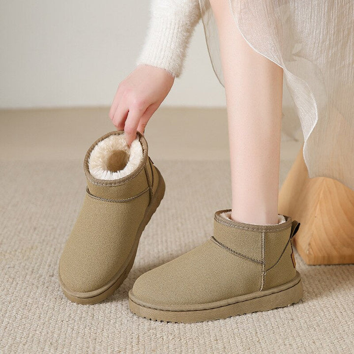 Vera Bottes Hiver Femme Bottines Chaudes Faciles à Enfiler avec Doublure Douillette, vue 5