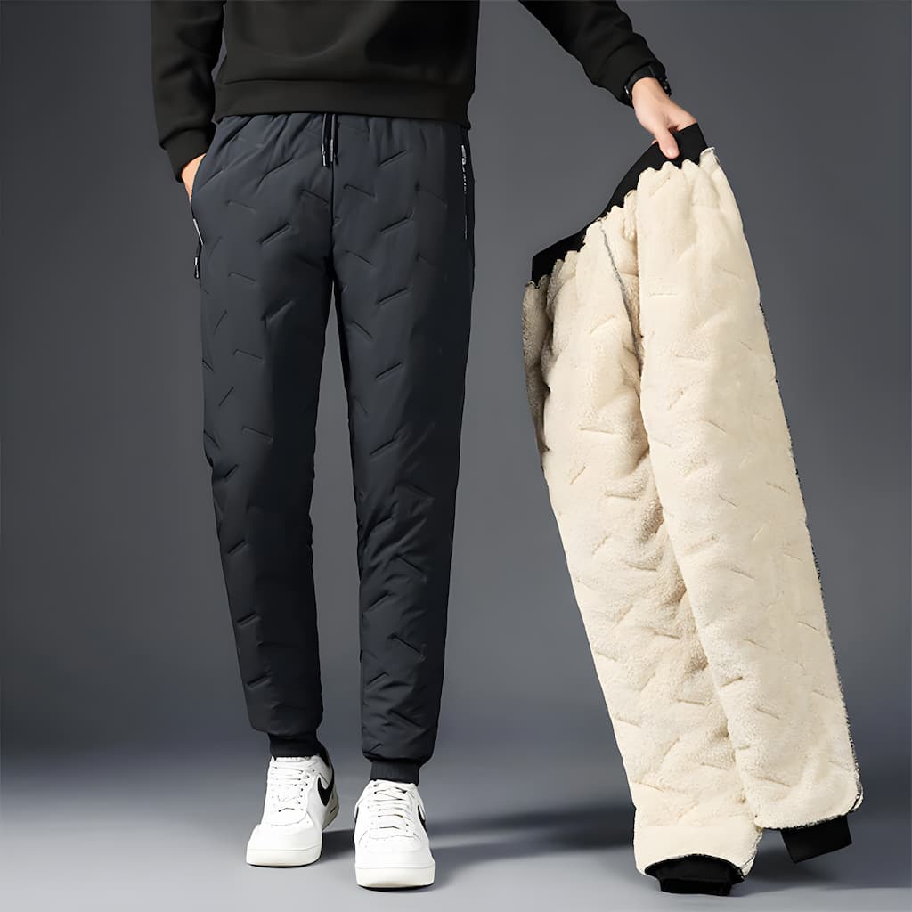 Leila Pantalon Thermique Femme Jogging d’Hiver Imperméable en Polaire Douce avec Poches
