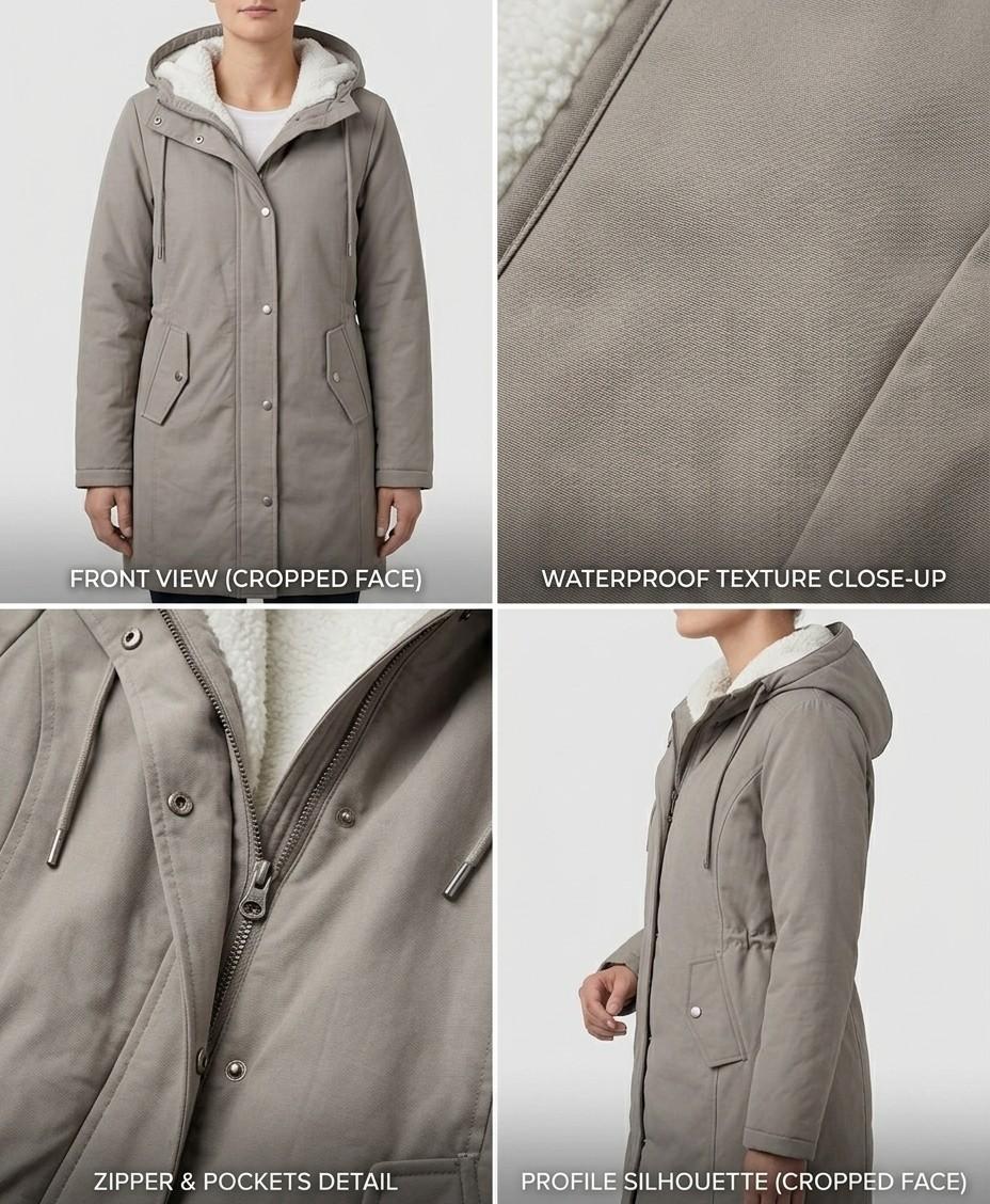 Parka d'Hiver Doublée en Polaire pour femme, vue 19