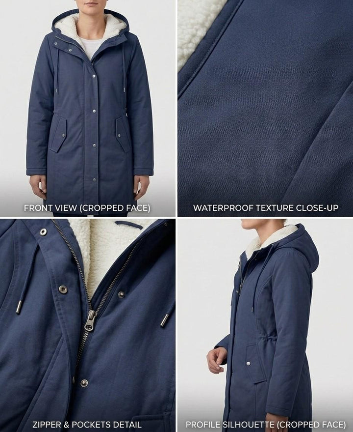 Parka d'Hiver Doublée en Polaire pour femme, vue 9