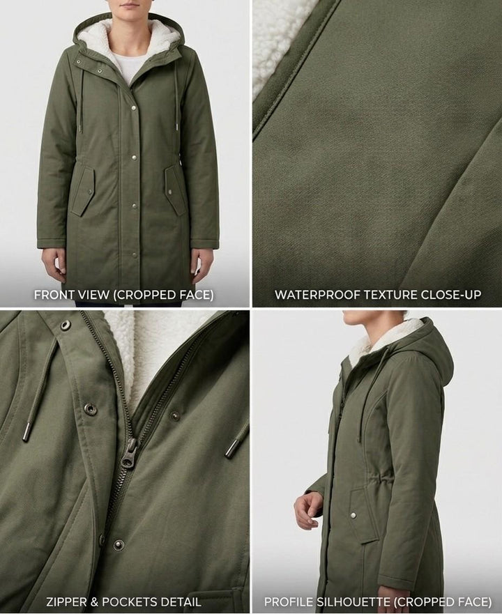 Parka d'Hiver Doublée en Polaire pour femme, vue 17