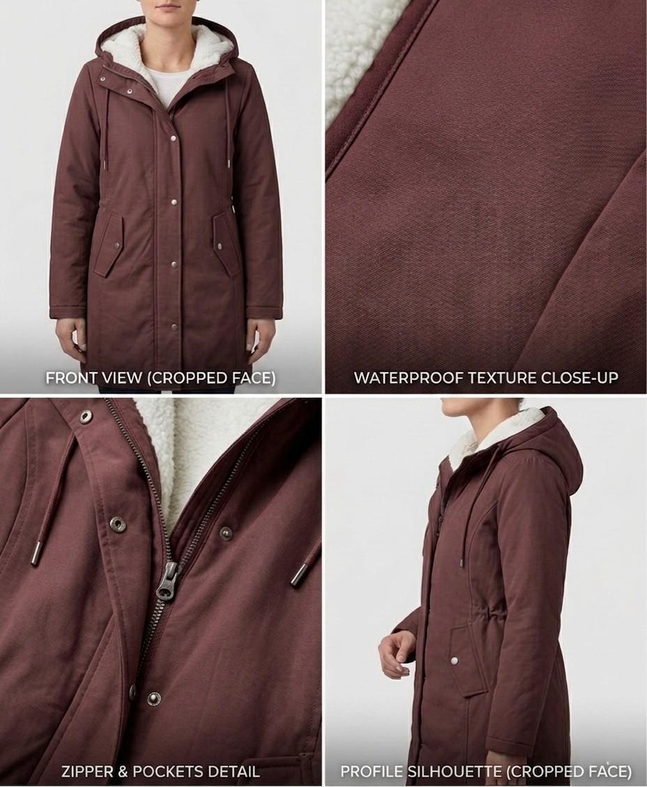 Parka d'Hiver Doublée en Polaire pour femme, vue 15