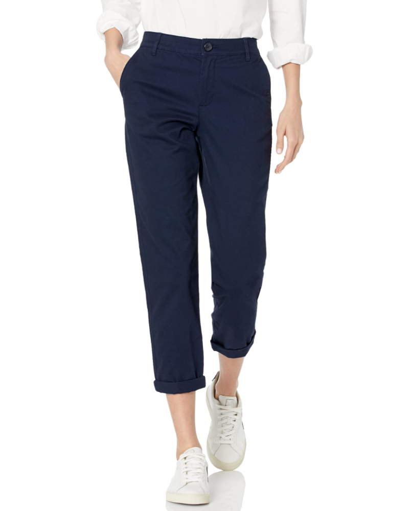 Elspeth Pantalon Chino Femme Coupe Droite, Taille Mi-Haute, Stretch & Poches, vue 3