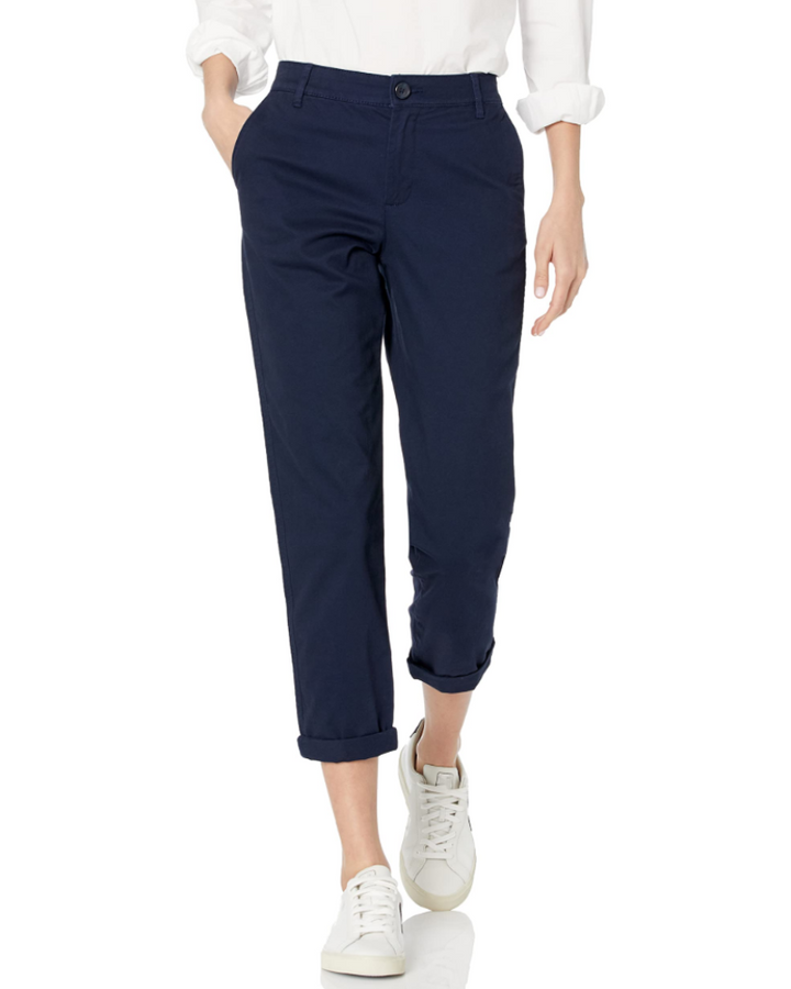 Elspeth Pantalon Chino Femme Coupe Droite, Taille Mi-Haute, Stretch & Poches, vue 3