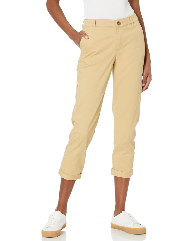 Elspeth Pantalon Chino Femme Coupe Droite, Taille Mi-Haute, Stretch & Poches, vue 4