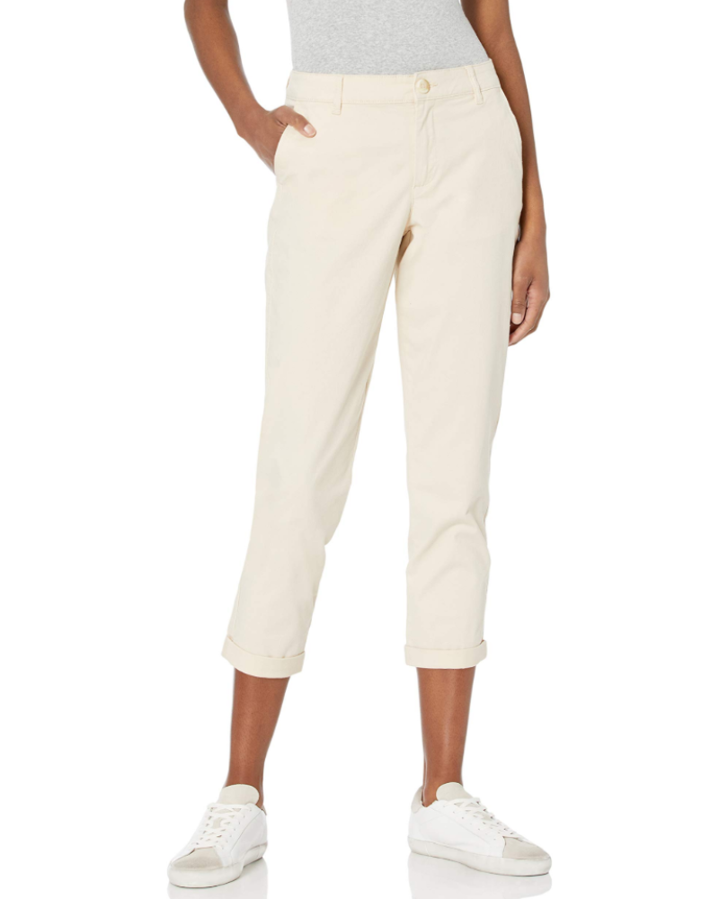 Elspeth Pantalon Chino Femme Coupe Droite, Taille Mi-Haute, Stretch & Poches, vue 9