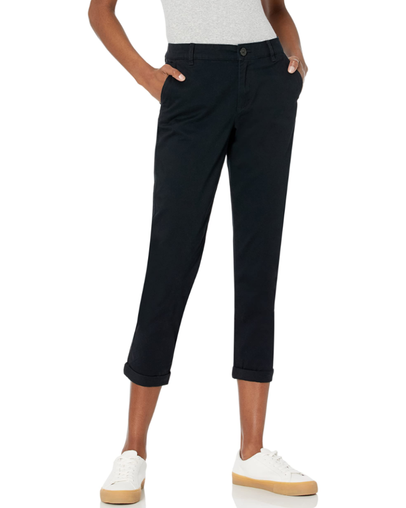 Elspeth Pantalon Chino Femme Coupe Droite, Taille Mi-Haute, Stretch & Poches, vue 2