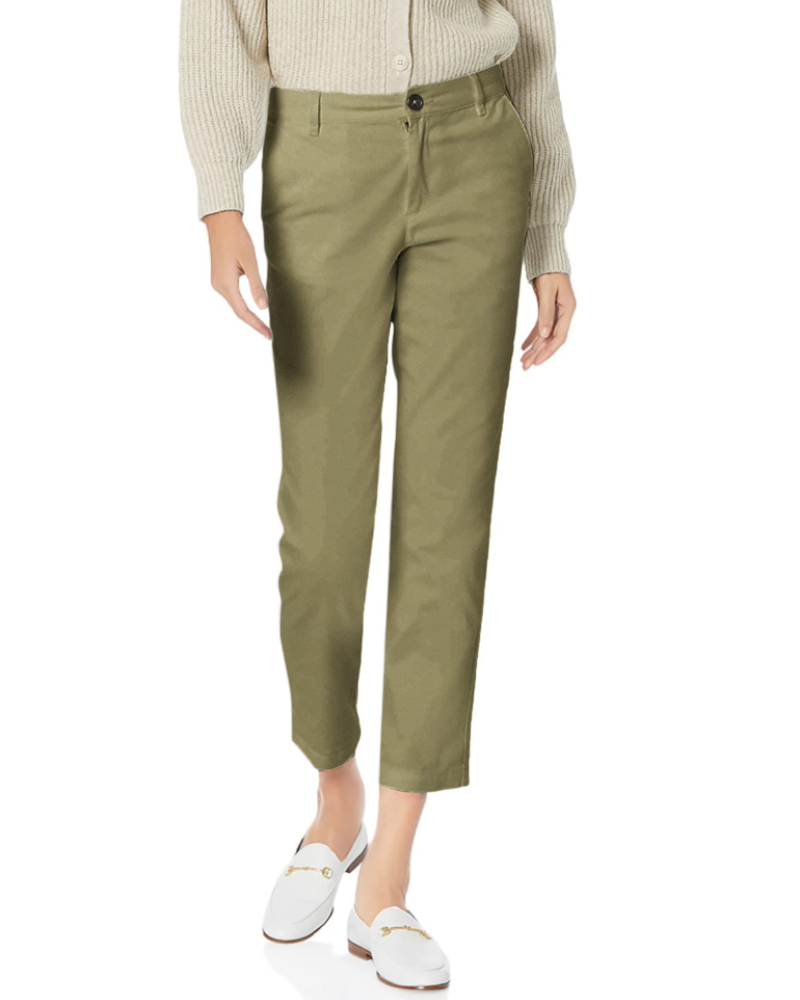 Elspeth Pantalon Chino Femme Coupe Droite, Taille Mi-Haute, Stretch & Poches, vue 5