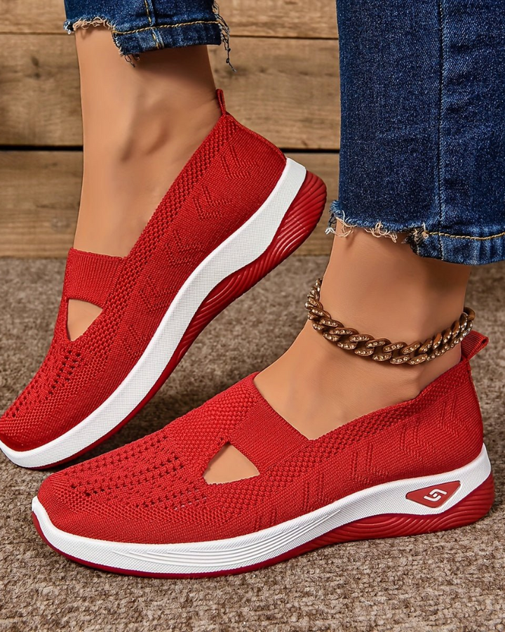 Lucresia Baskets Slip-On Femme Chaussures à Semelle Compensée, Respirantes & Confort, vue 6