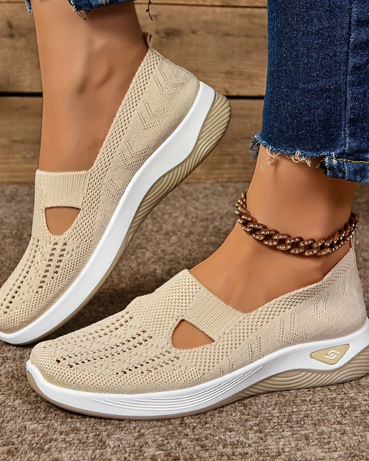 Lucresia Baskets Slip-On Femme Chaussures à Semelle Compensée, Respirantes & Confort, vue 4